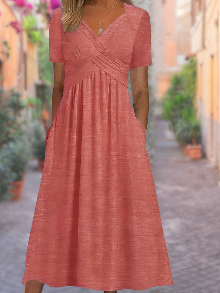 Sylvie | V-Neck Tummy-Covering Dress