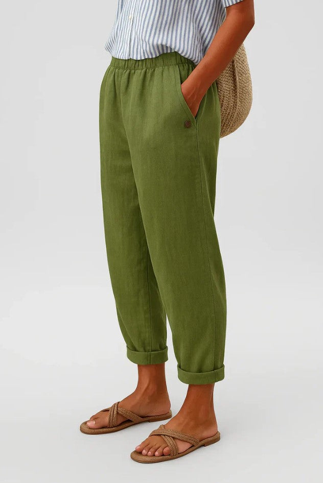 Edith | Breathable Linen-Cotton Trousers