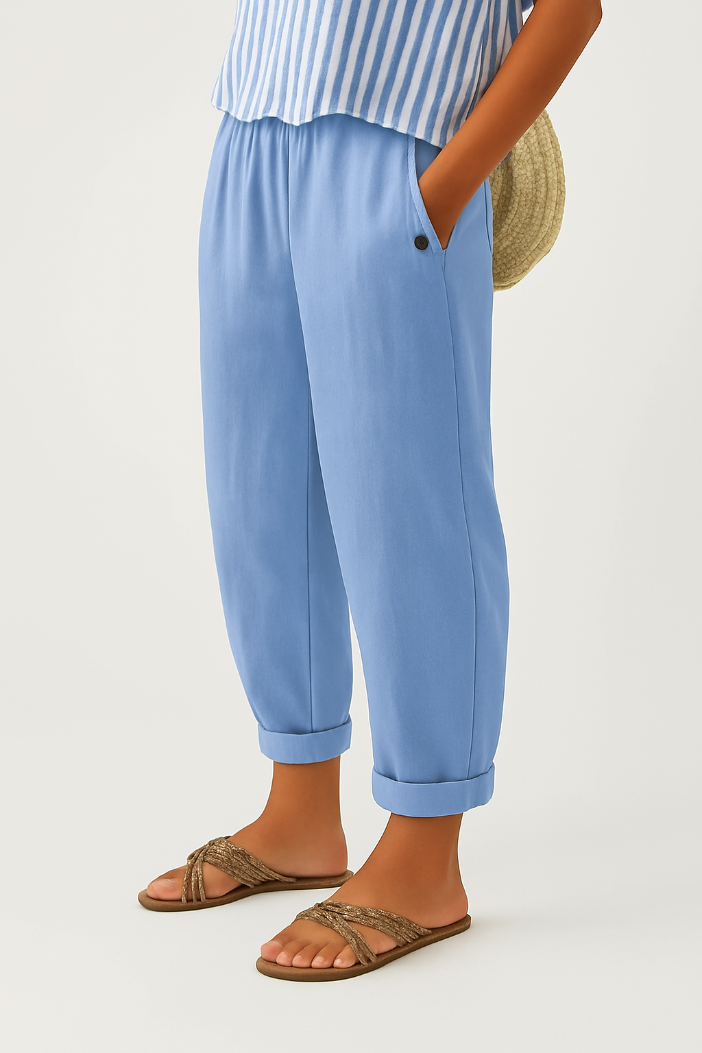 Edith | Breathable Linen-Cotton Trousers