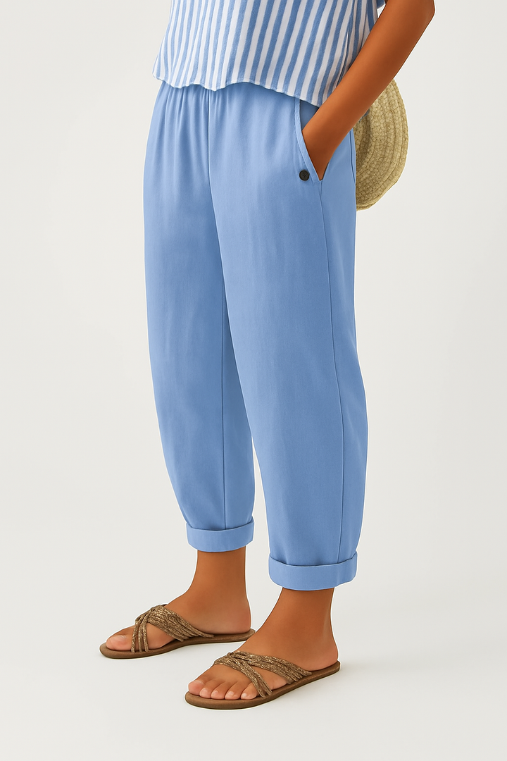 Edith | Breathable Linen-Cotton Trousers