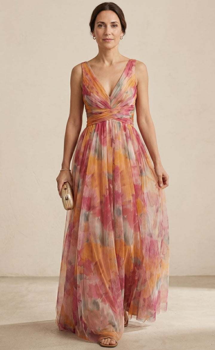 Giselle | Long dress with floral print