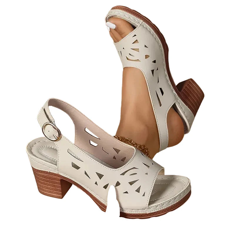 Cristal | Block Heel Sandals  with Strap