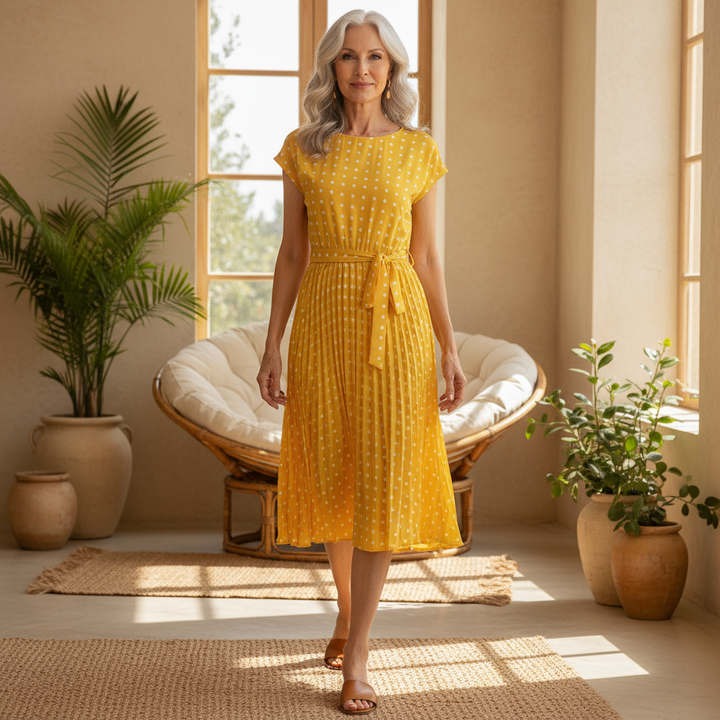 Bethany | Polka Midi Summer Dress