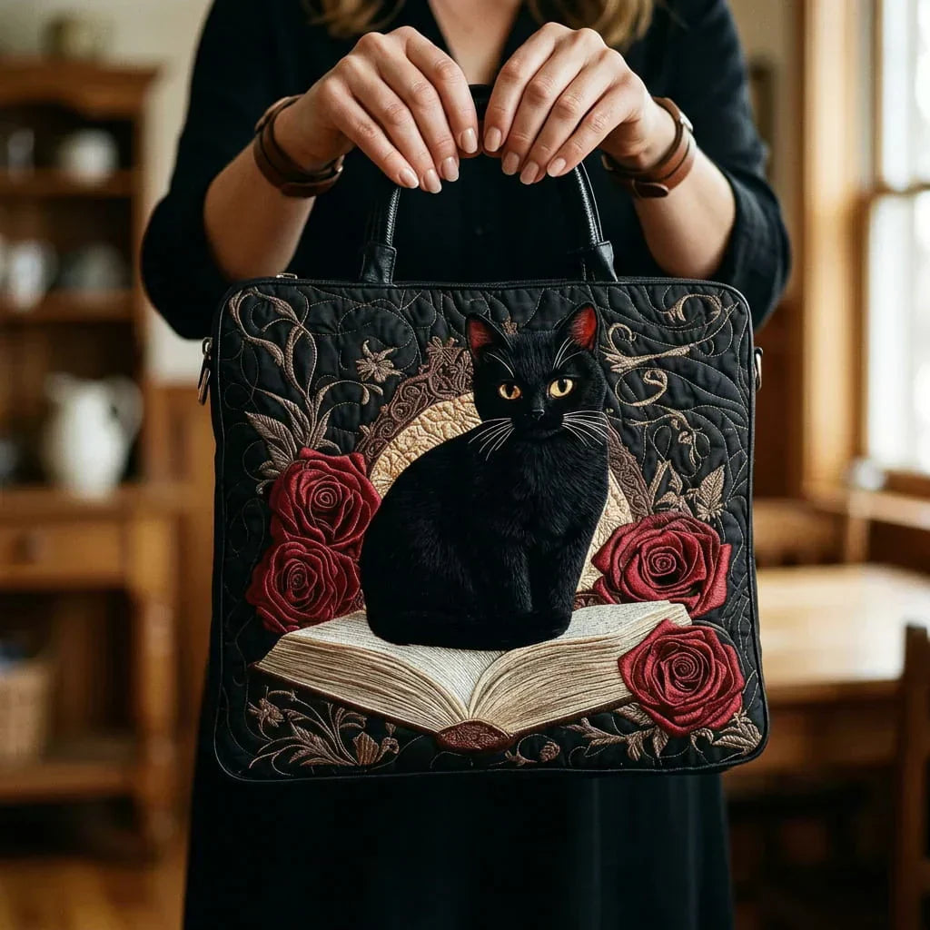 Emie | Black Cat Inspired Quilted Bag