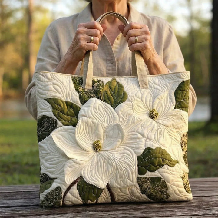 Handmade Bag - White Flowers