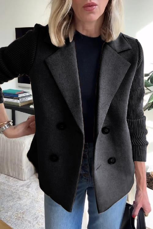 Sorelle | Elegant Knit-Sleeve Blazer