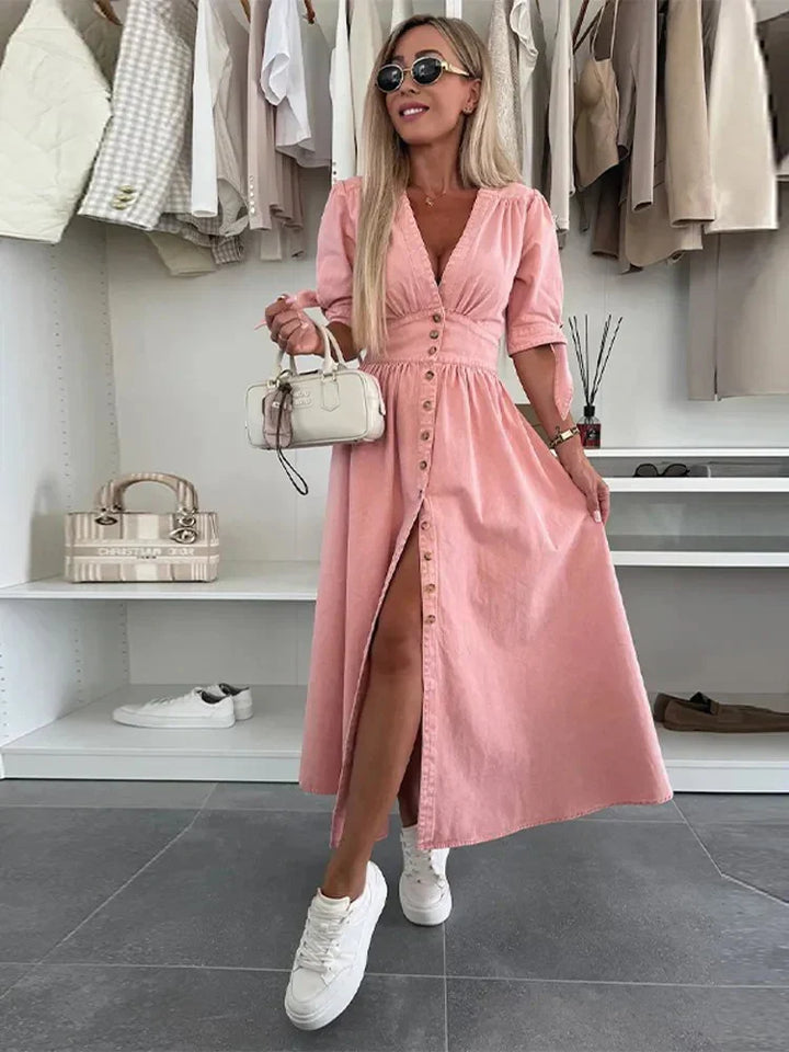 Zarina | Elegant Button Down Dress