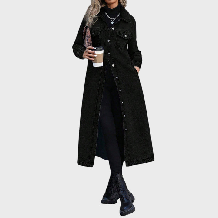 Maya | Stylish Long Denim Jacket