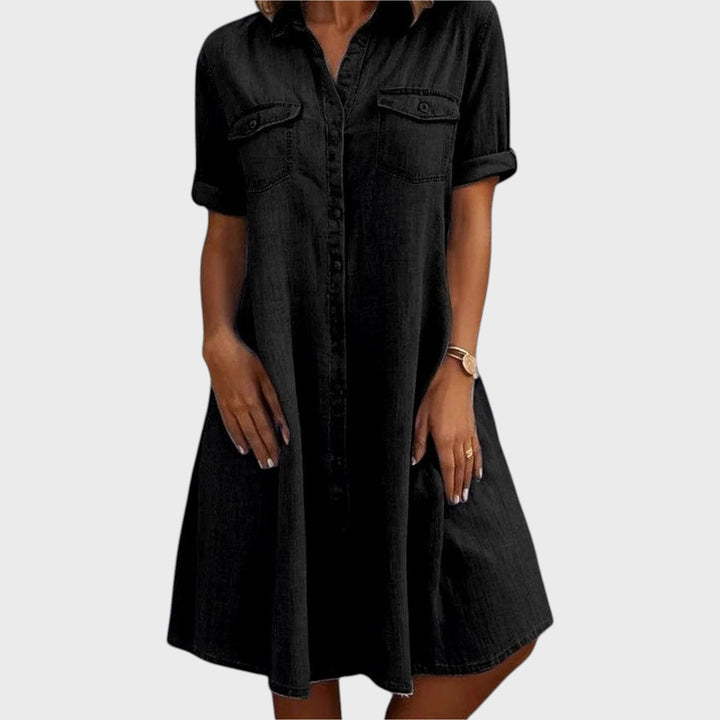 Patricia | Casual Denim Style Midi Dress