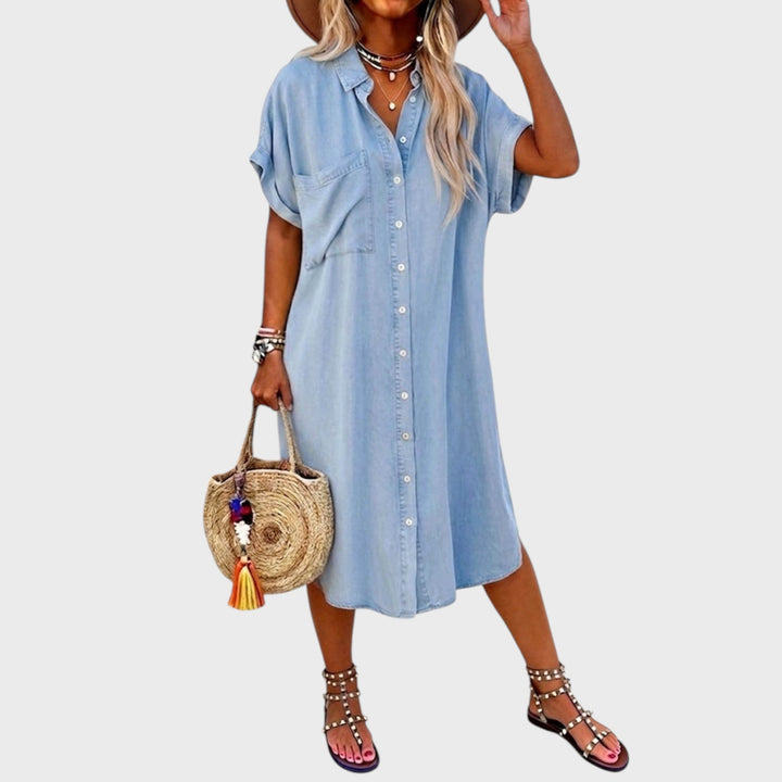 Karen | Easy Denim Effect Dress